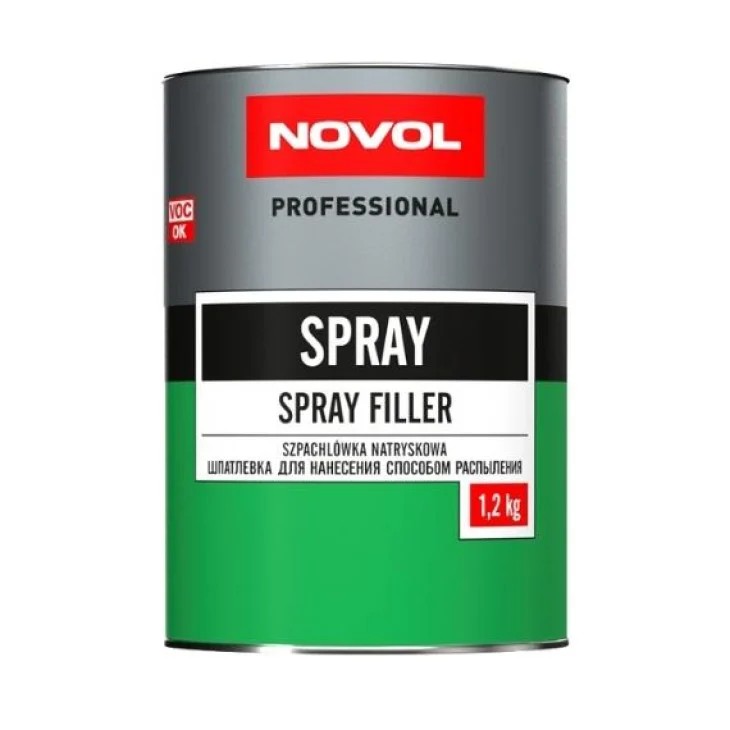 Шпаклівка рідка в комплекті з затверджувачем Novol SPRAY 1,2 кг